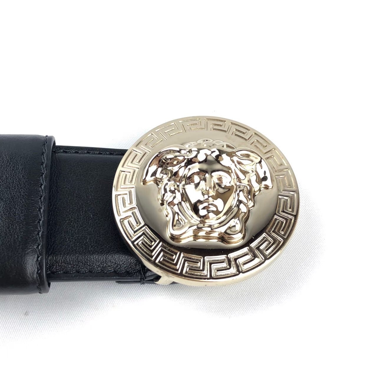 中古】ヴェルサーチ Versace レザーベルト メデューサ ブラック | 小牧
