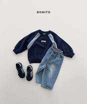 韓国子供服 / BONITO / 26Autumn / ラグラン配色ラインスウェット / 秋服 *12M~JM *