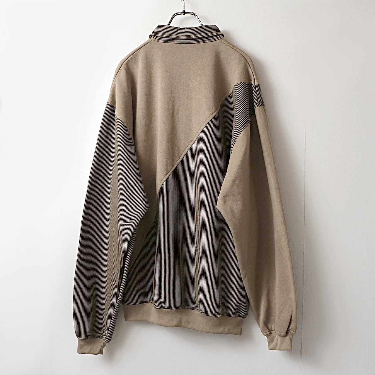 80s~ Alexxus ボタンアップ 襟付き スウェット トレーナー タグ付き