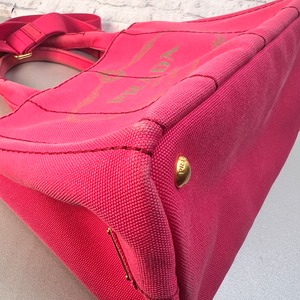 PRADA プラダ カナパ ２WAY キャンバス ハンドバッグ ピンク A-12634