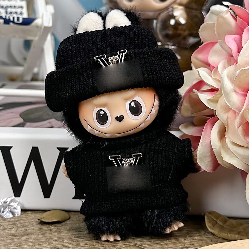 Labubu四代用 帽子+セーター ラブブ ぬいぐるみ おしゃれ セーター 2点