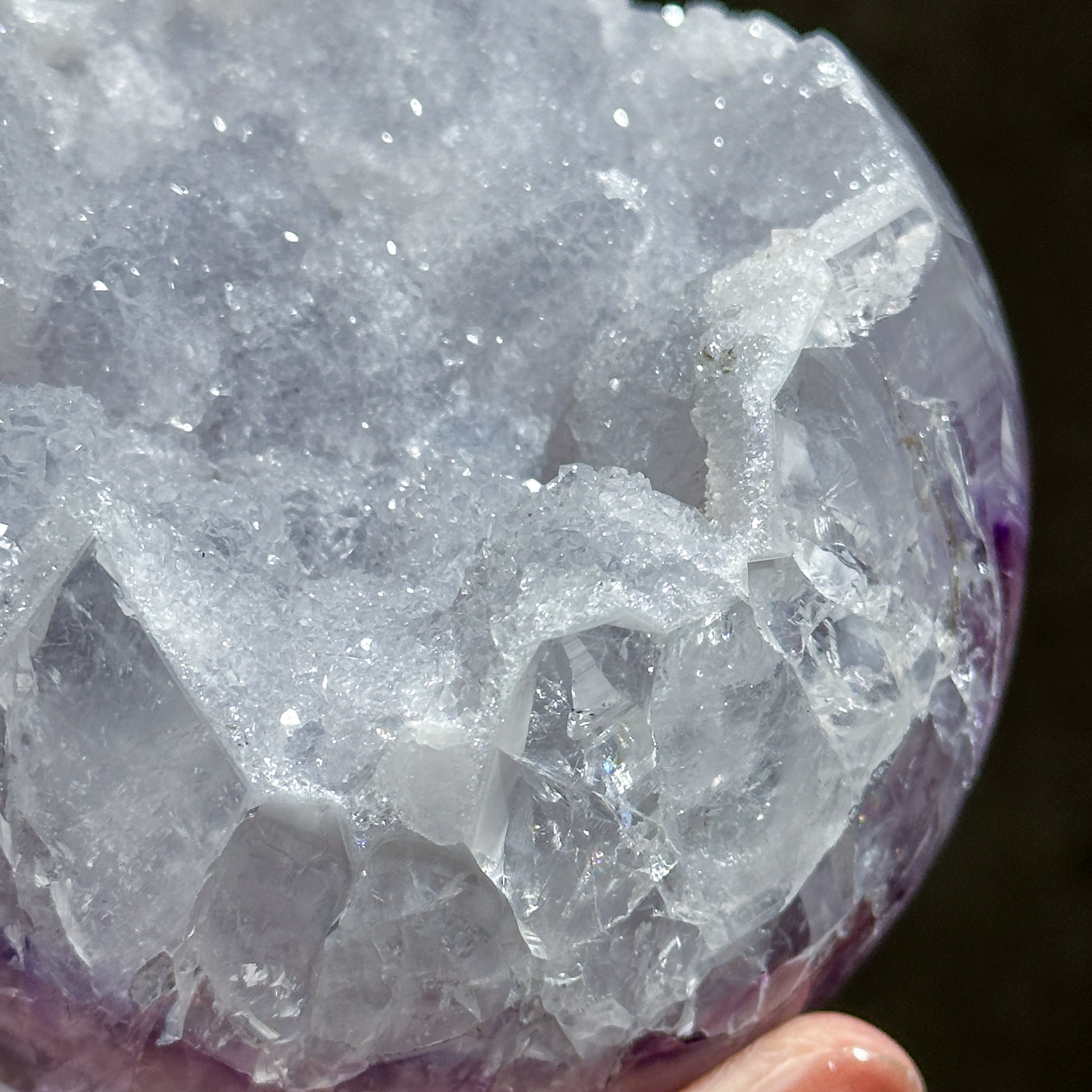 ウルグアイ産アゲート×アメジスト スフィア（丸玉）23◇Agate×Amethyst
