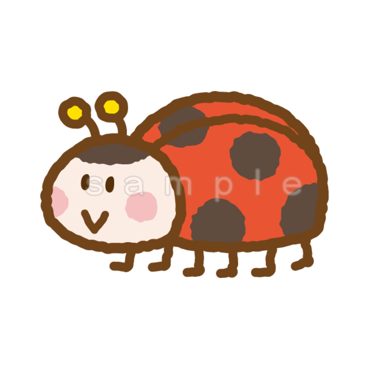 てんとう虫(F010)AI | イラストショップくま｜商用利用OKのかわいい
