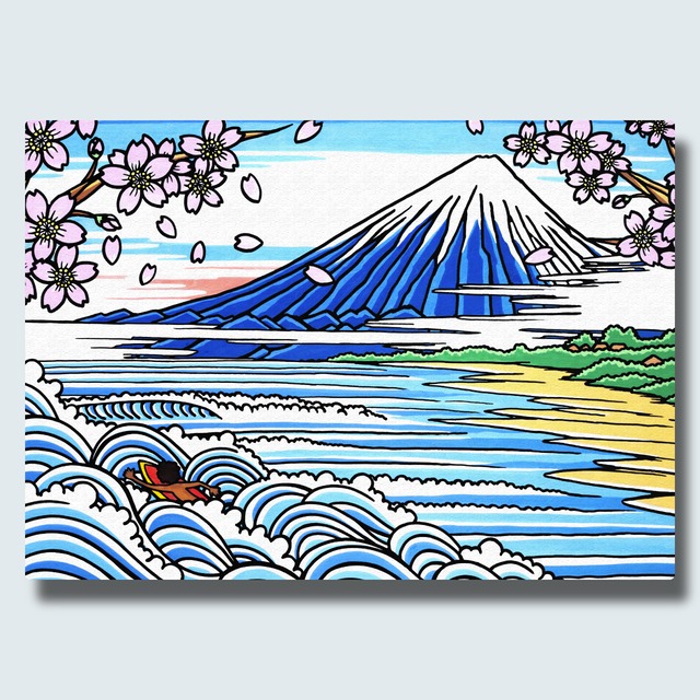 Art Panel（江ノ電とビートル）