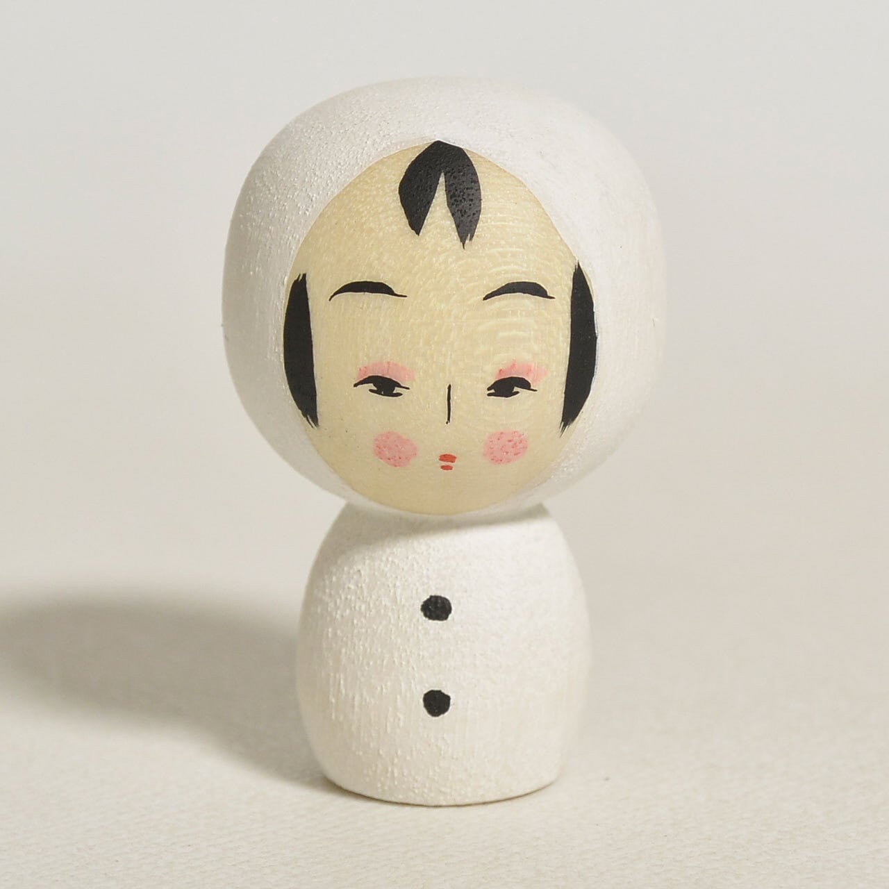 ゆきだるまこけしちゃん 約1寸 約3cm 鈴木明 工人（作並系）#2408