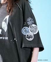 DoggyペイントパッチTシャツ (C/GRAY)　CQ-46069