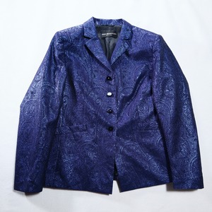 4buttons glitter paisley pattern tailored jacket