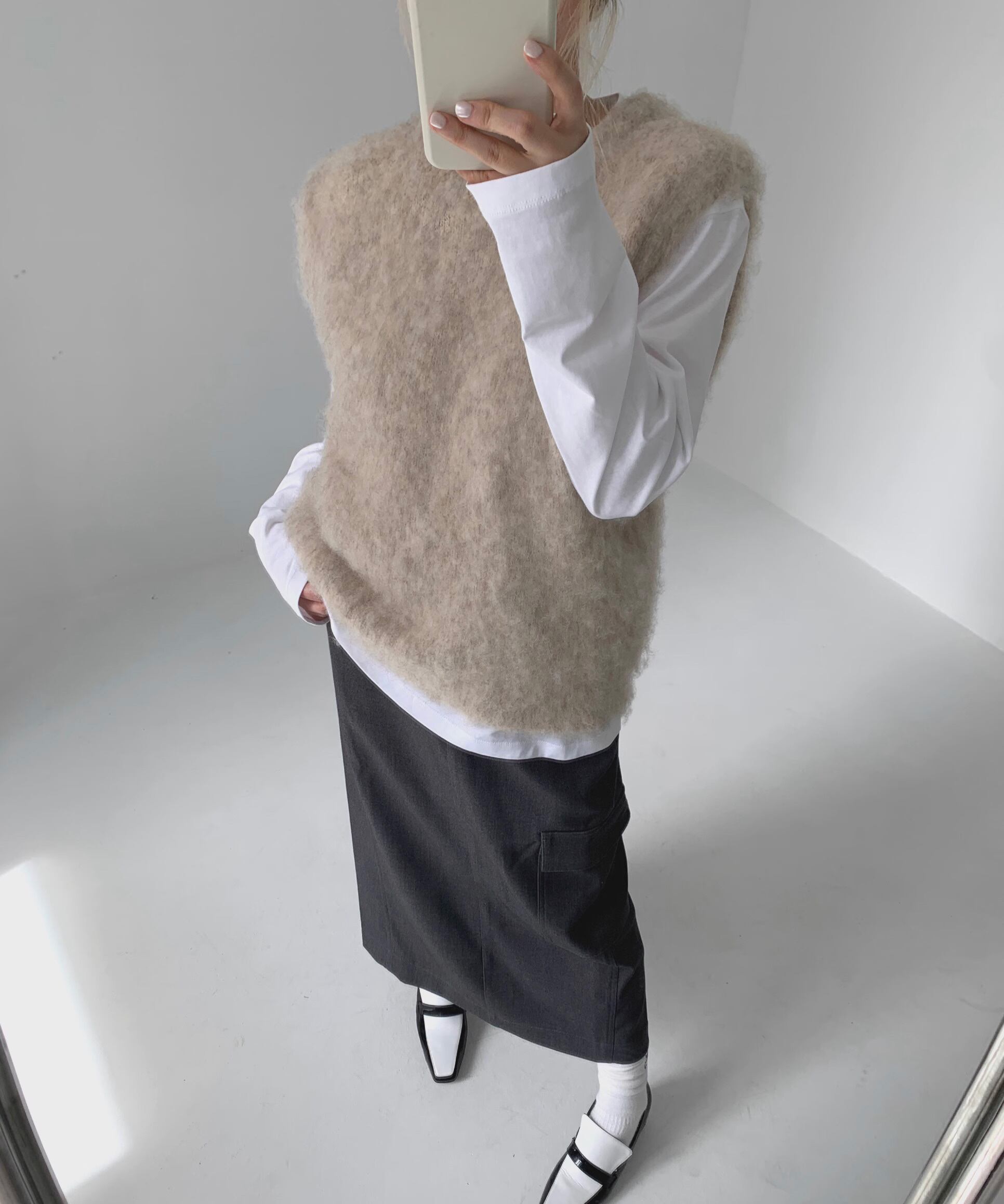 Shinzone くびれる ALPACA VEST 