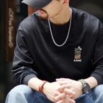 Back Print Long Sleeve Loose T-Shirt ◇H0947