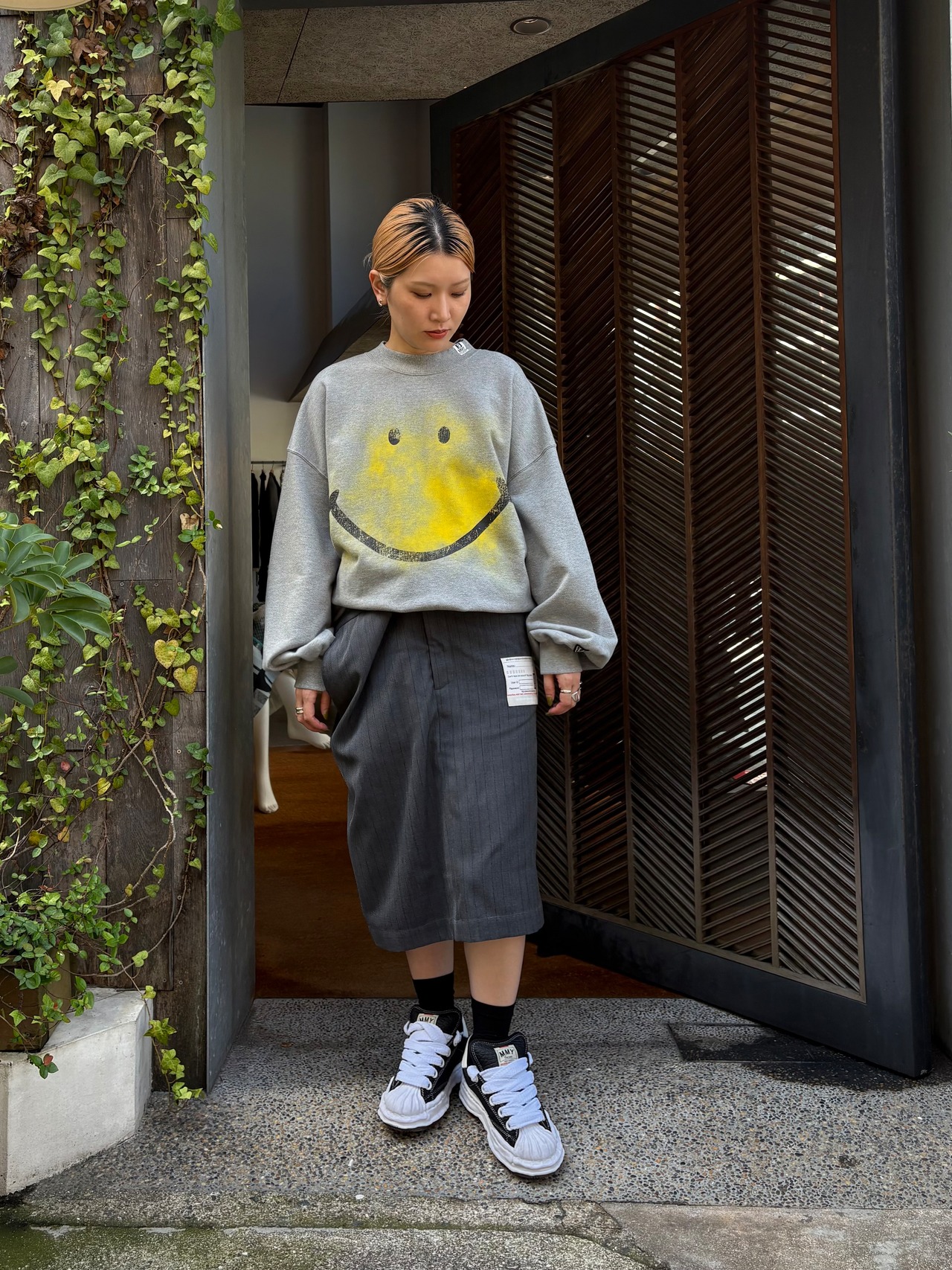 【25AW】Maison MIHARA YASUHIRO ミハラヤスヒロ / Smily Face Printed Sweatshirt / スウェットシャツ - 4