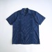 【OMEGA】S/S Open-collar Cuban Shirt Navy L