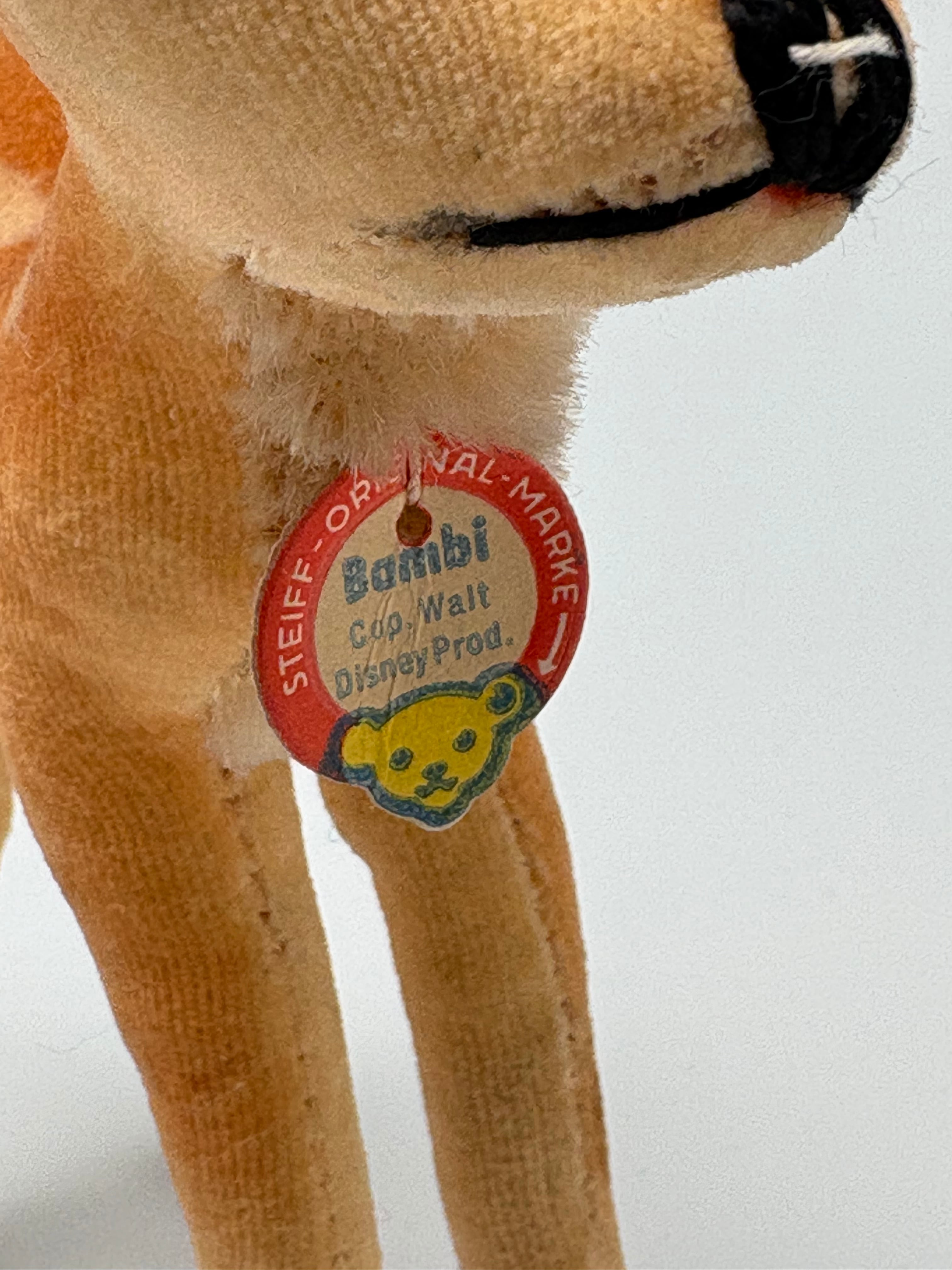 オールド シュタイフ シカ Steiff Bambi 14cm | ヒガシマチマーケット