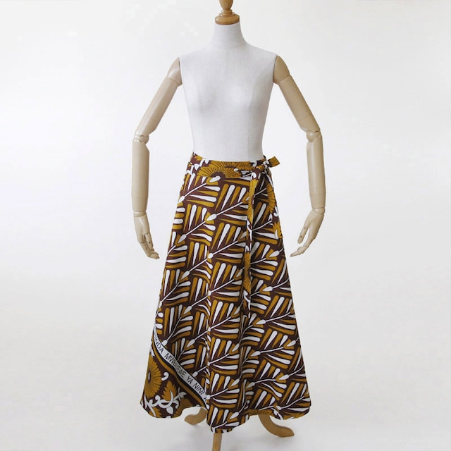 カンガの巻きスカート（アフリカ布スカート）ロングスカート
