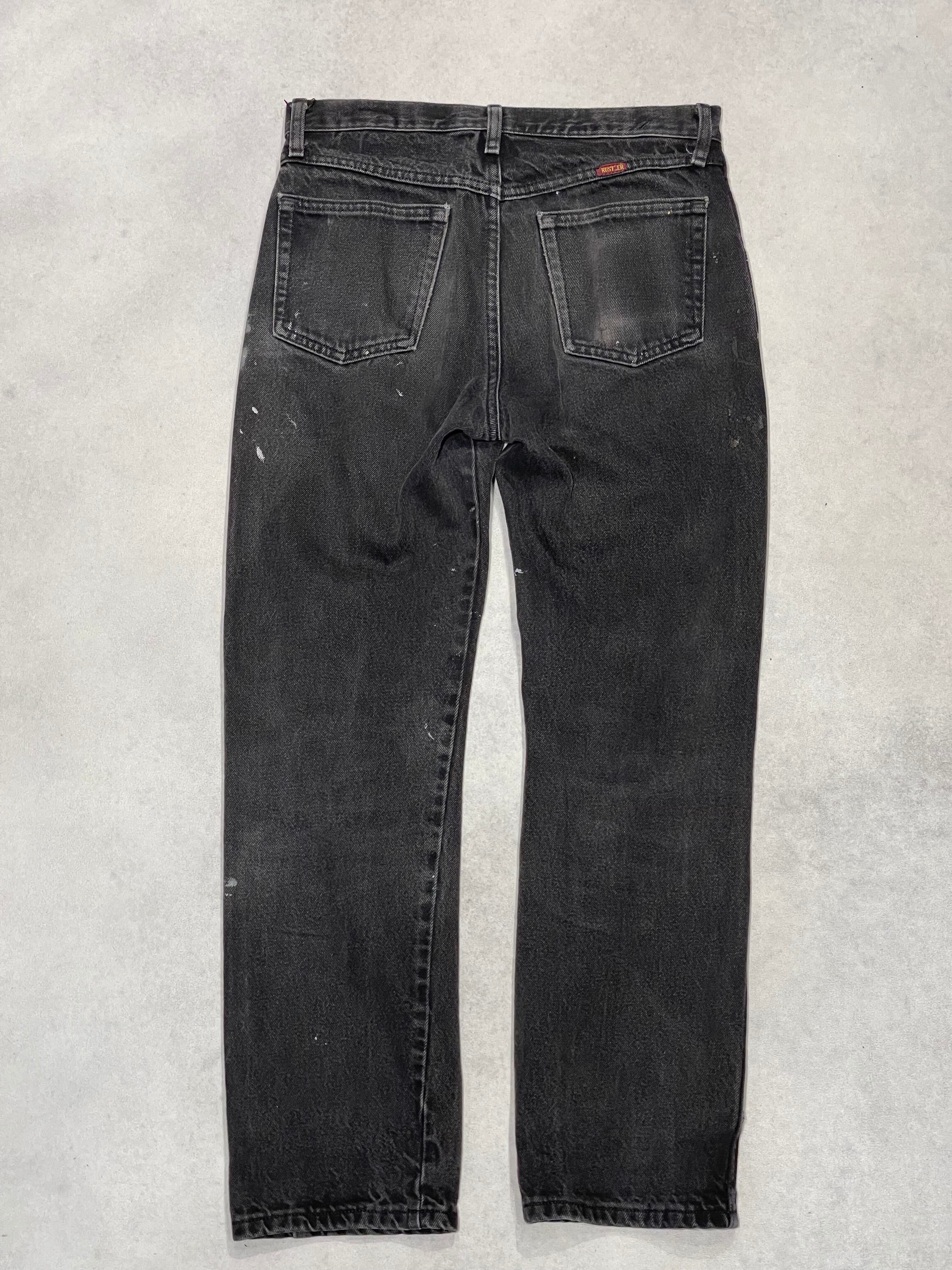 RUSTLER / BLACK DENIM PANT 】 ブラックデニムパンツ ペンキ ペイント
