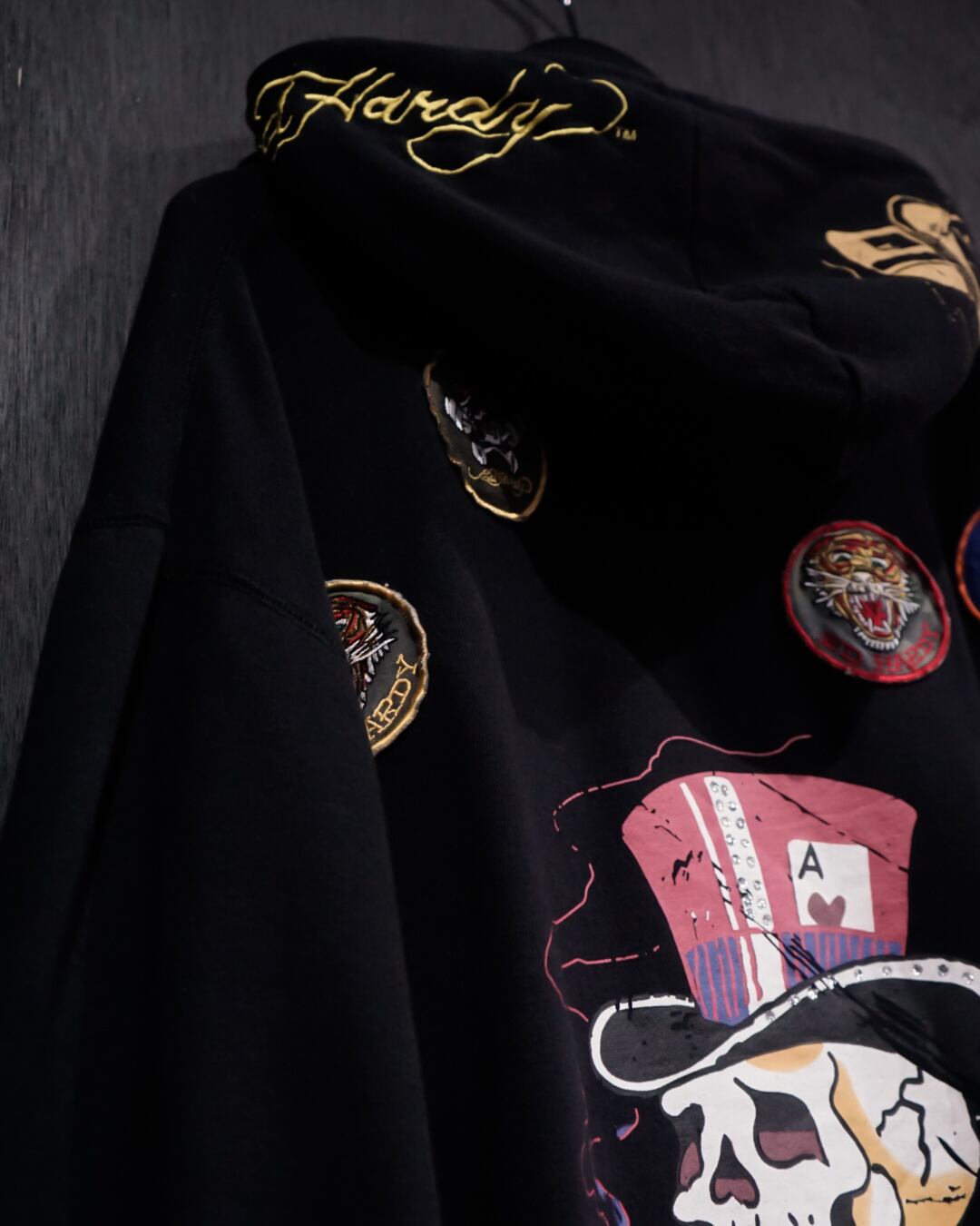 Ed Hardy スカル グラフィック ジップパーカー 215300sエドハーディー 