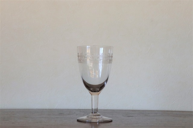 France エッチング模様のワイングラス