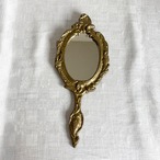 手鏡　化粧鏡　ハンドミラー　ブロンズ　ロカイユ　ロココ調　12oteg23