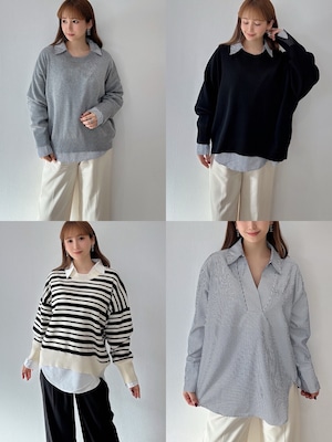 セットレイヤードプルオーバー　¥7,900+tax