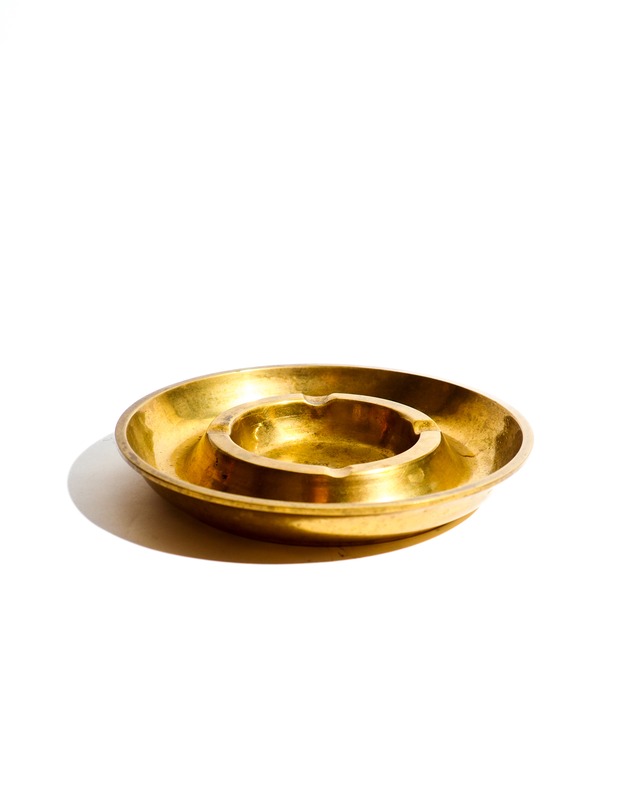 70s Italian-made double-walled brass ashtray