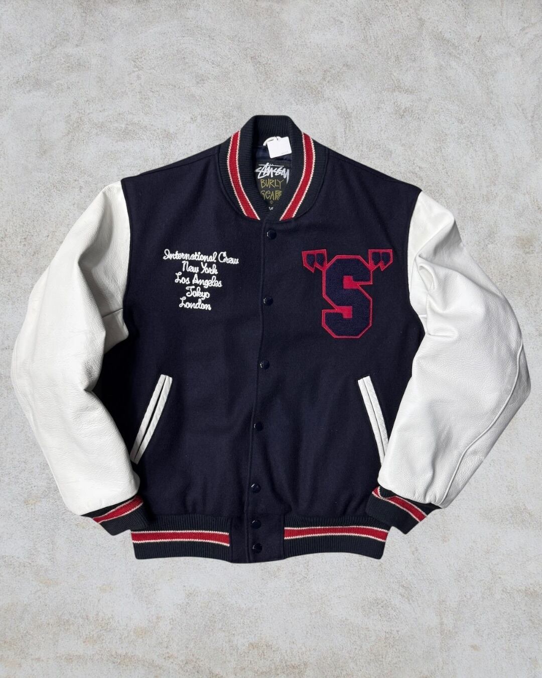 Special!!】00's old stussy Varsity Jacket “1000着限定” “シリアル