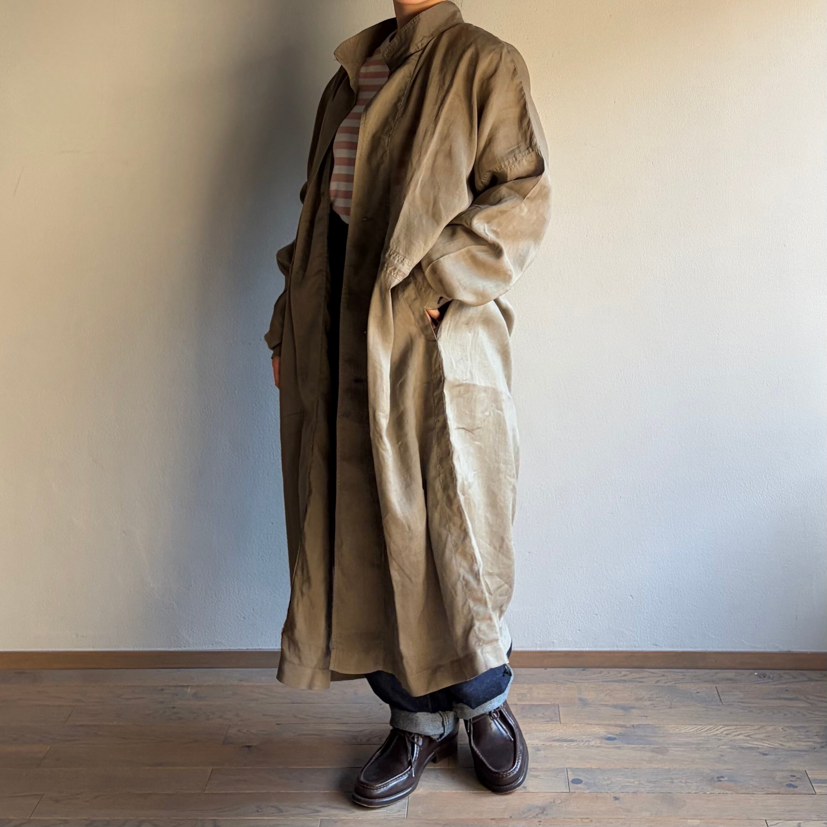 MITTAN CT-52DC ラミーシルクコート（草木濃染）蓬（濃）size2