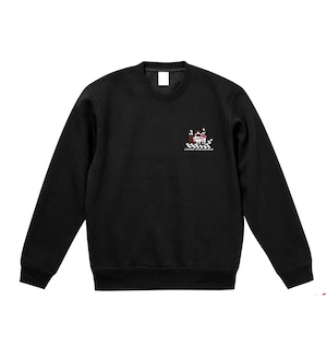 CMS original checkered flag embroidered sweatshirt/ black