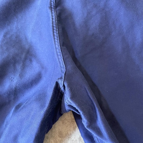 50-60s フレンチワーク モールスキン ブルー パンツ W30 詳細写真10