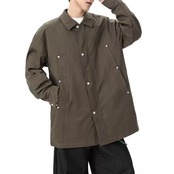 パッチポケット ヒップ丈 カジュアルコート af0374