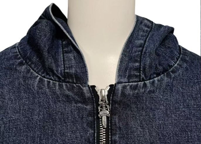 CHROME HEARTS クロムハーツ ハーフジップ デニム アノラックパーカー