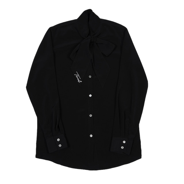 cursive Logo Ribbon Shirts BLACK (TL001-SH)