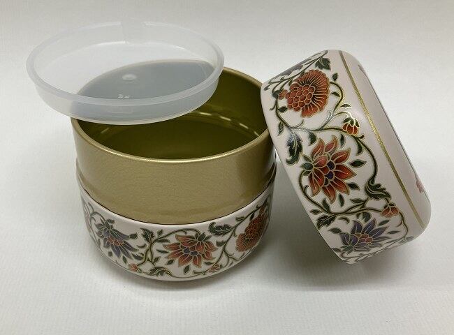 なつめ缶 オリエント ベージュ | 日本茶専門店 松鶴園茶舗