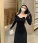 大きいサイズ レディース ワンピース　重ね着風　春 秋冬 新品 長袖