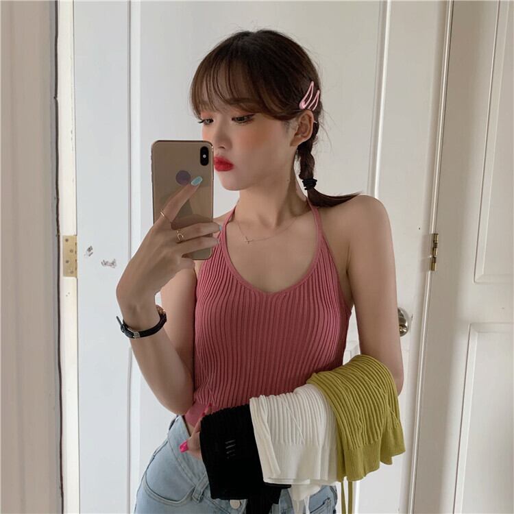サマー薄手ニットレディーススタイルショートトップス 夏物 YY-ファッション99869671157