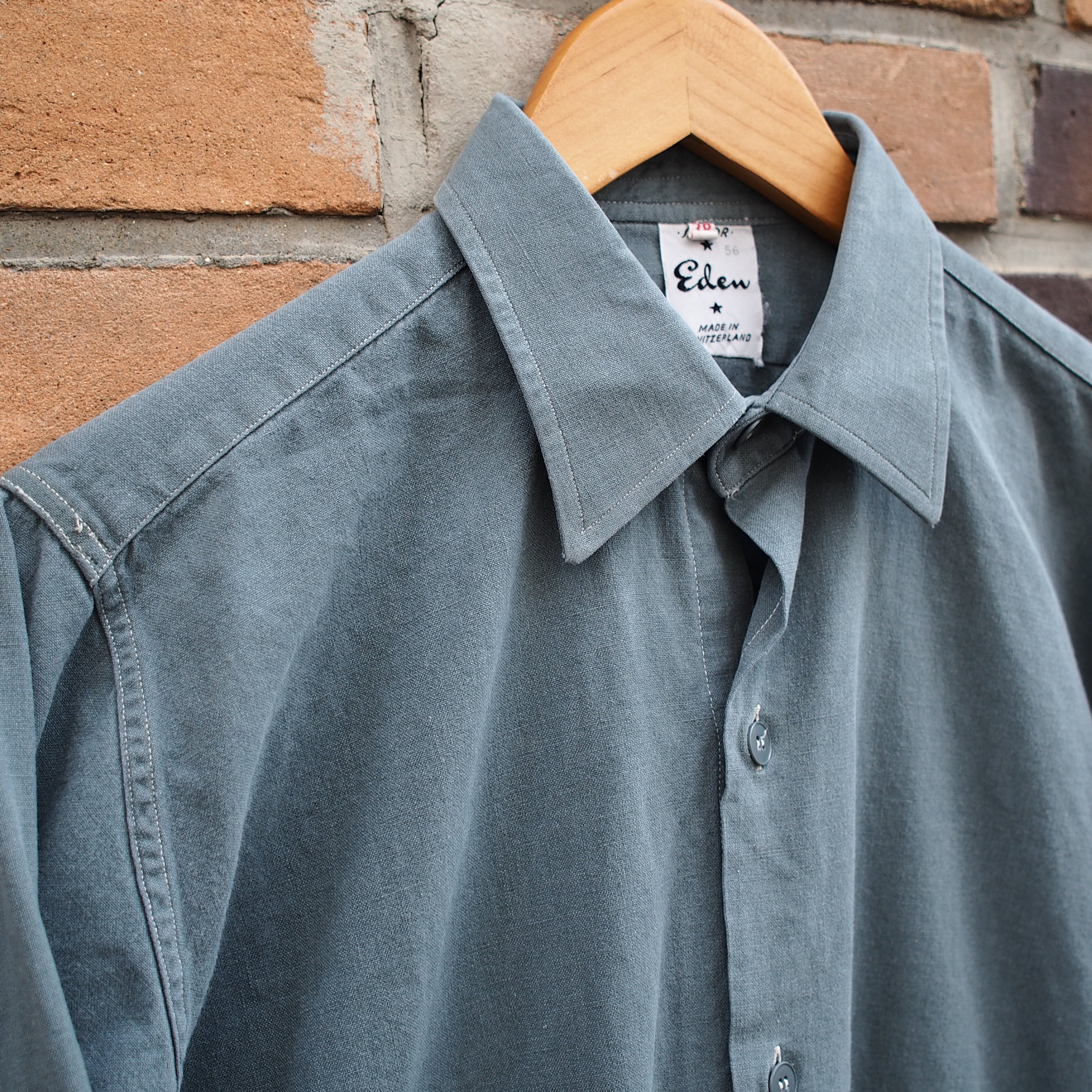 1950's Vintage Swiss Army Grandpa Shirt スイス軍 グランパシャツ ...