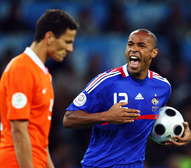 訳あり]フランス代表 2008 adidas ホーム半袖 ユニフォーム #12 HENRY