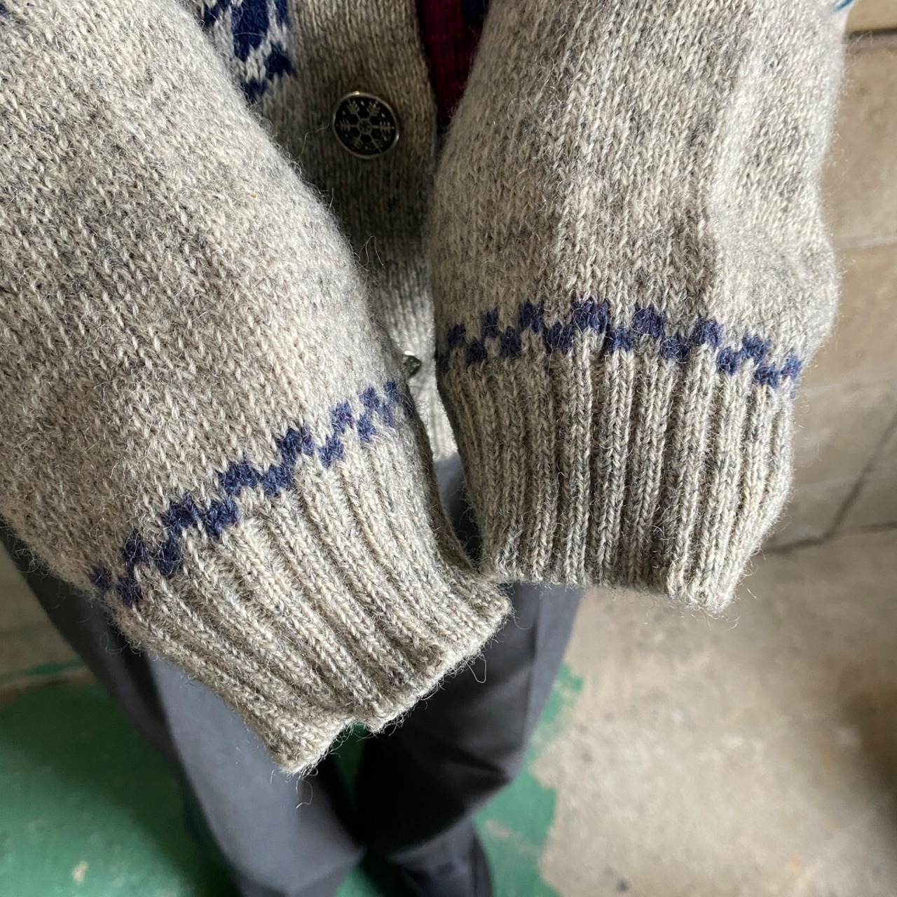 90年代 Woolrich ウールリッチ ノルディック柄 ウールニットセーター 
