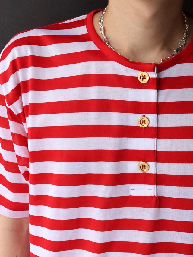 【loewe】border henley neck top