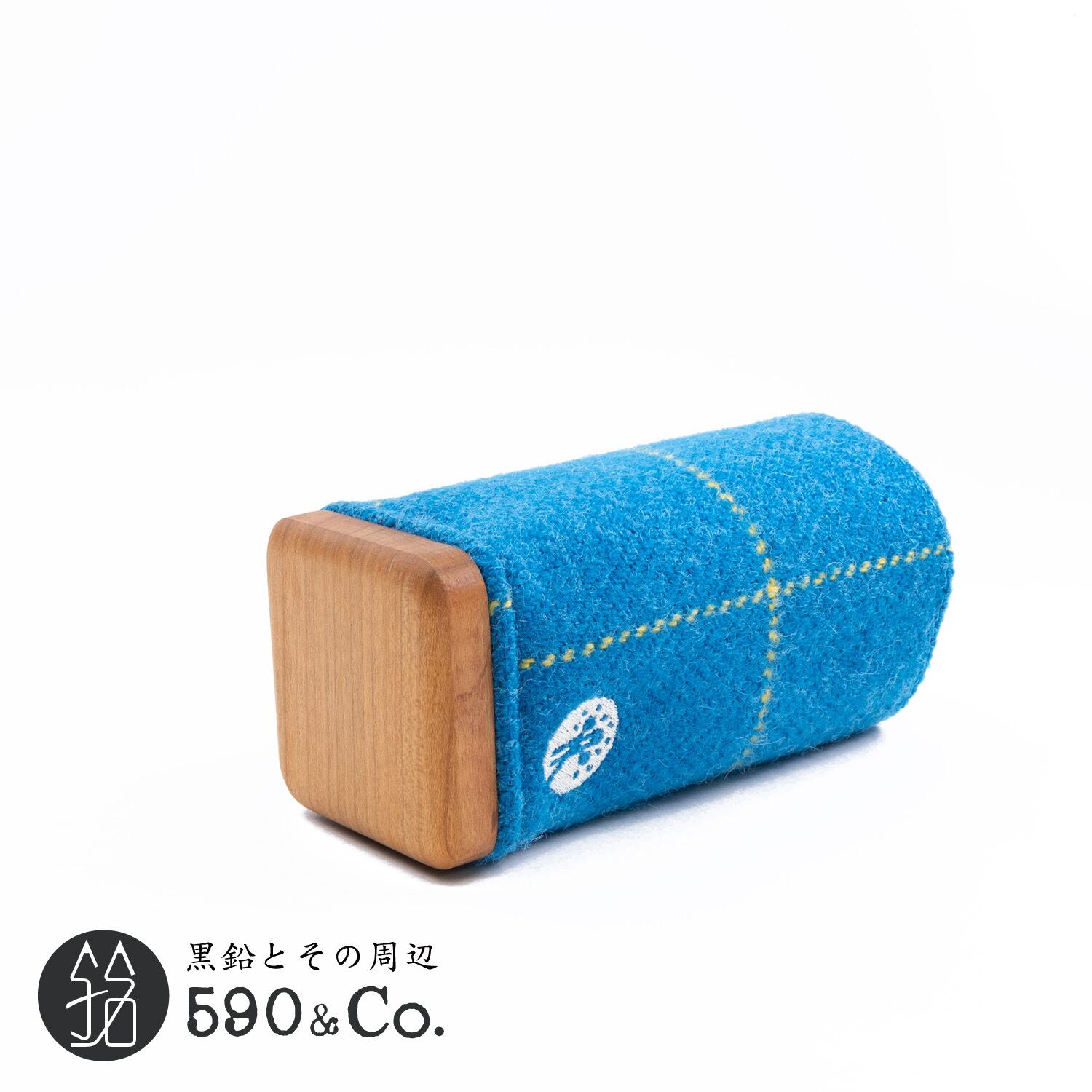 キナリ木工所】別注 PENSTAND Upholstery fabrics×wood (Ribaco RB338ブルー/イエロー)  590Co.