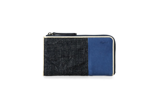 Denim × SUKUMO Leather Ltype Zip Wallet | hanada 縹