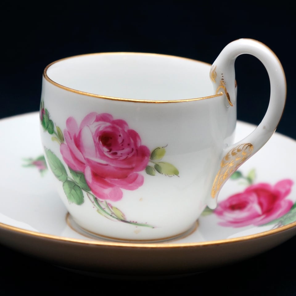 マイセン スワンハンドル ローズ | アンティークと台湾茶の店