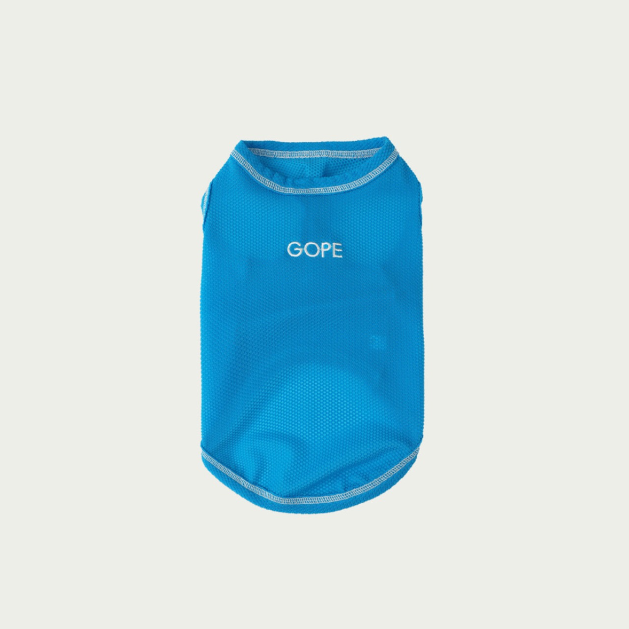 【予約】[ GOPE ] Stretch Mesh Sleeveless｜BLUE × WHITE - 1
