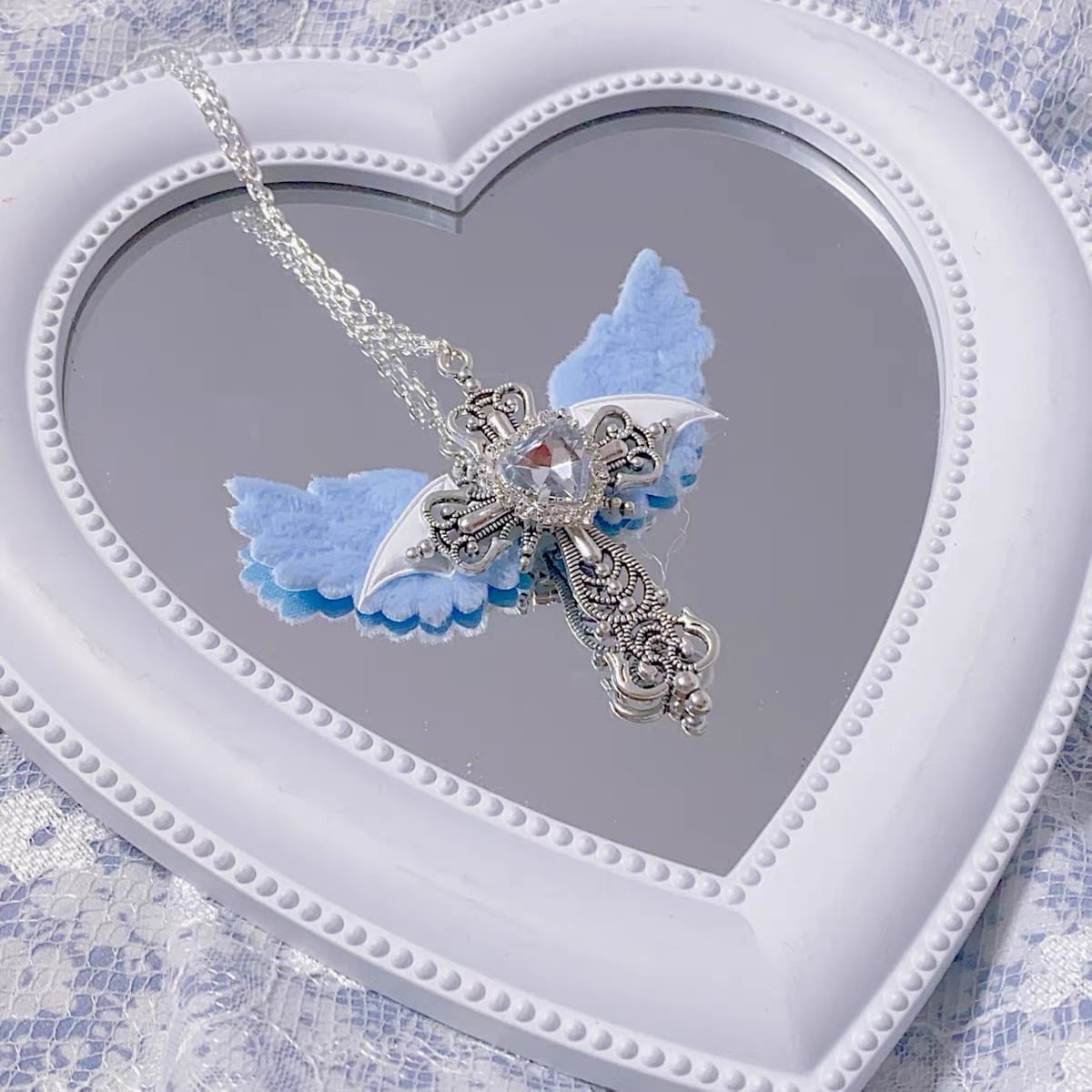 ロザリオ 教会 天使界隈 量産型 地雷系 六芒星 十字架 ハート