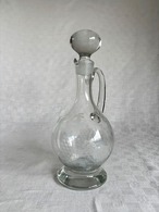 デキャンター　ワインディスペンサー　ぶどう柄　取っ手蓋付き　クリアガラス　水差し　12oteg2