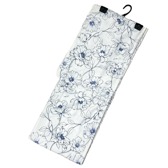 浴衣ジェンヌ 浴衣 単品 ゆかた レディース浴衣 白 白地 青 ボタニカル