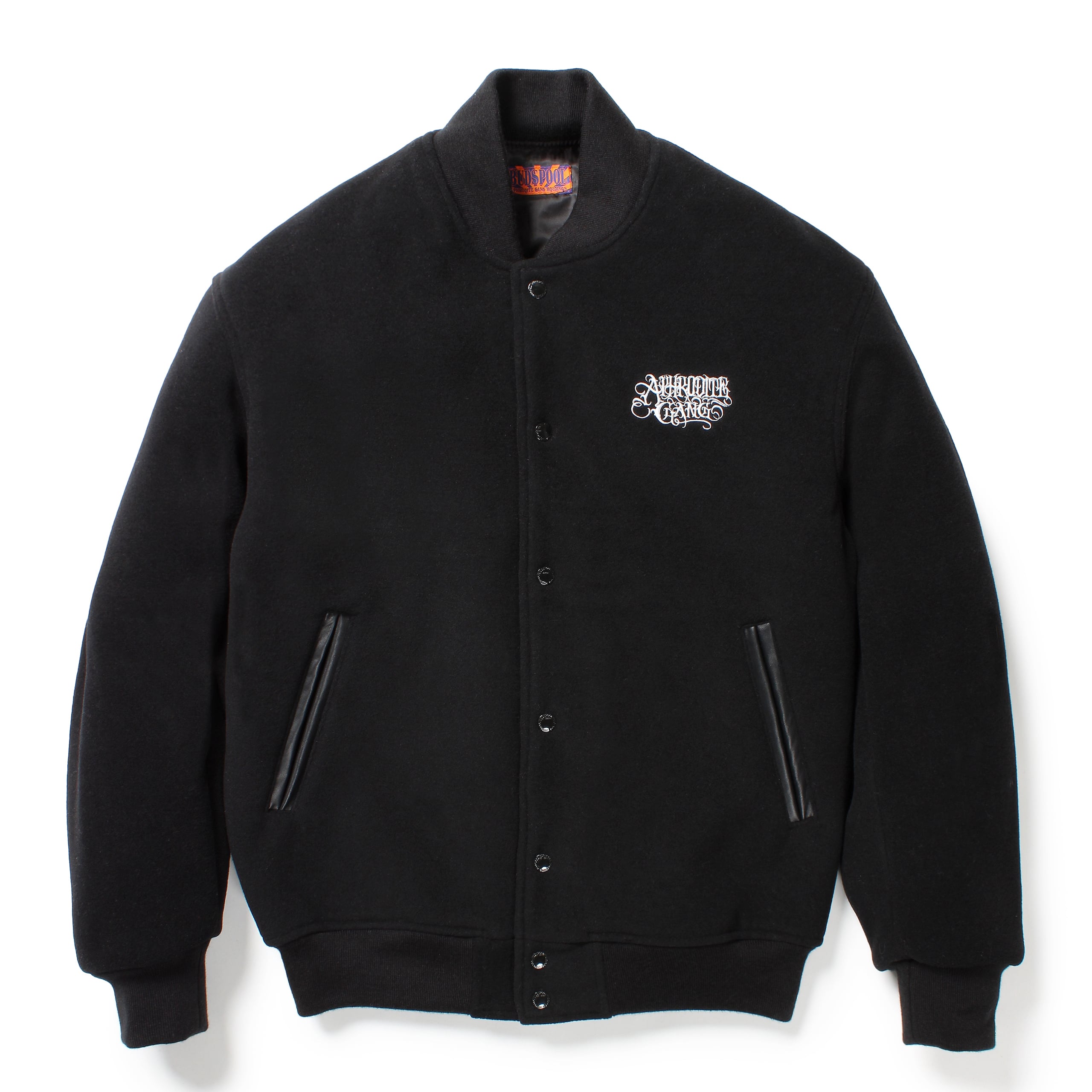 CLASSIC LOGO MELTON VARSITY JACKET | APHRODITEGANG HOLDINGS CLASSIC LOGO MELTON VARSITY JACKET | APHRODITEGANG HOLDINGS