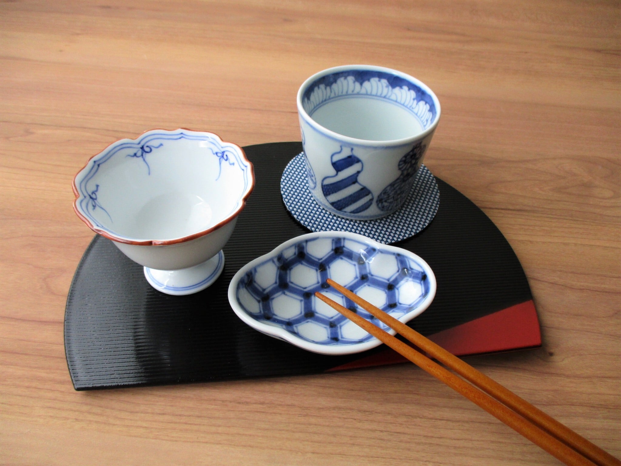 富士山デザイン 陶器皿