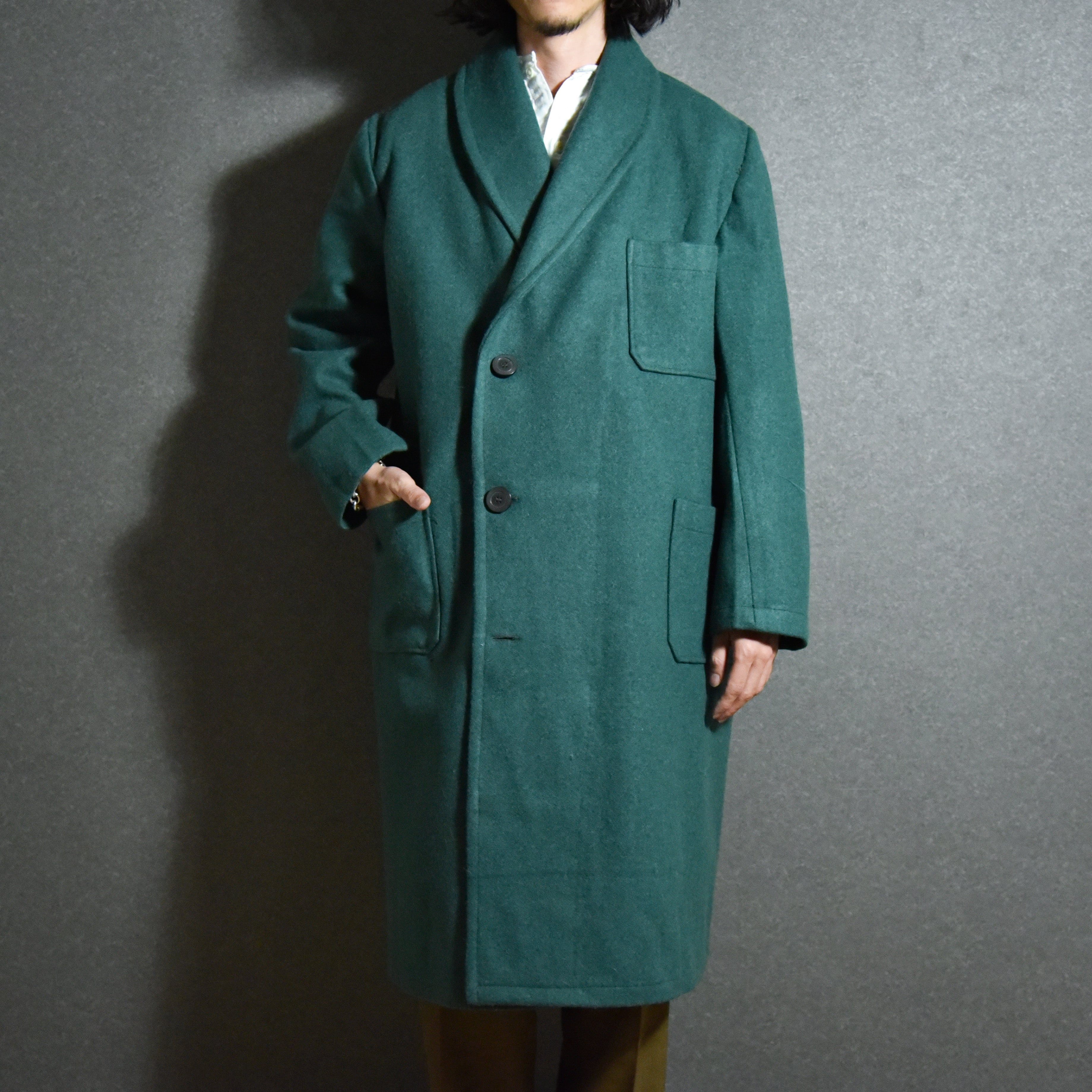 【DEAD STOCK】Bulgarian Army Wool Shawl-collar Coat ブルガリア軍 ウール ショールカラー コート