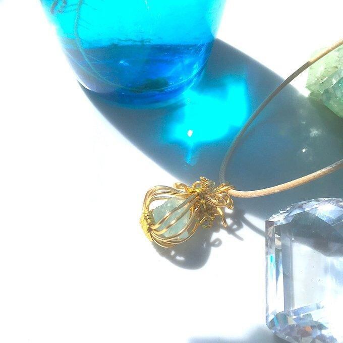 【一点物】✦3月の誕生石✦⋆.·Panier de Aquamarine⋆.·アクアマリンの原石ネックレス·.⋆✦