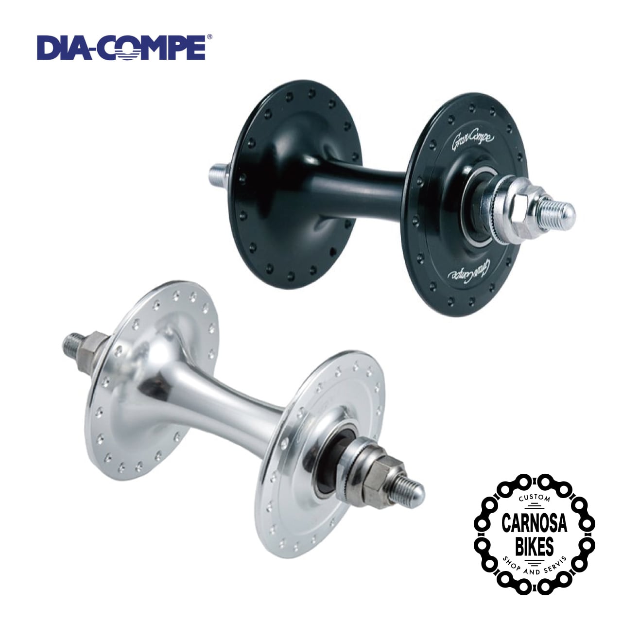 【DIA COMPE】GRAN COMPE TRACK HUB [グランコンペ トラックハブ] フロントのみ 32H | 【CARNOSA  BIKES】マウンテンバイク&BMX 自転車ショップ powered by BASE