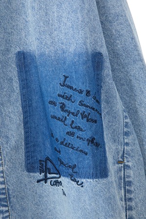 アウラアイラ AULA AILA GRAFFITI DENIM SHIRT